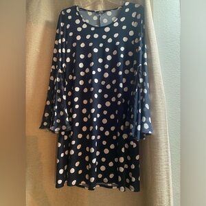 Midi dress with long bell sleeves (No size but fits a small/medium)